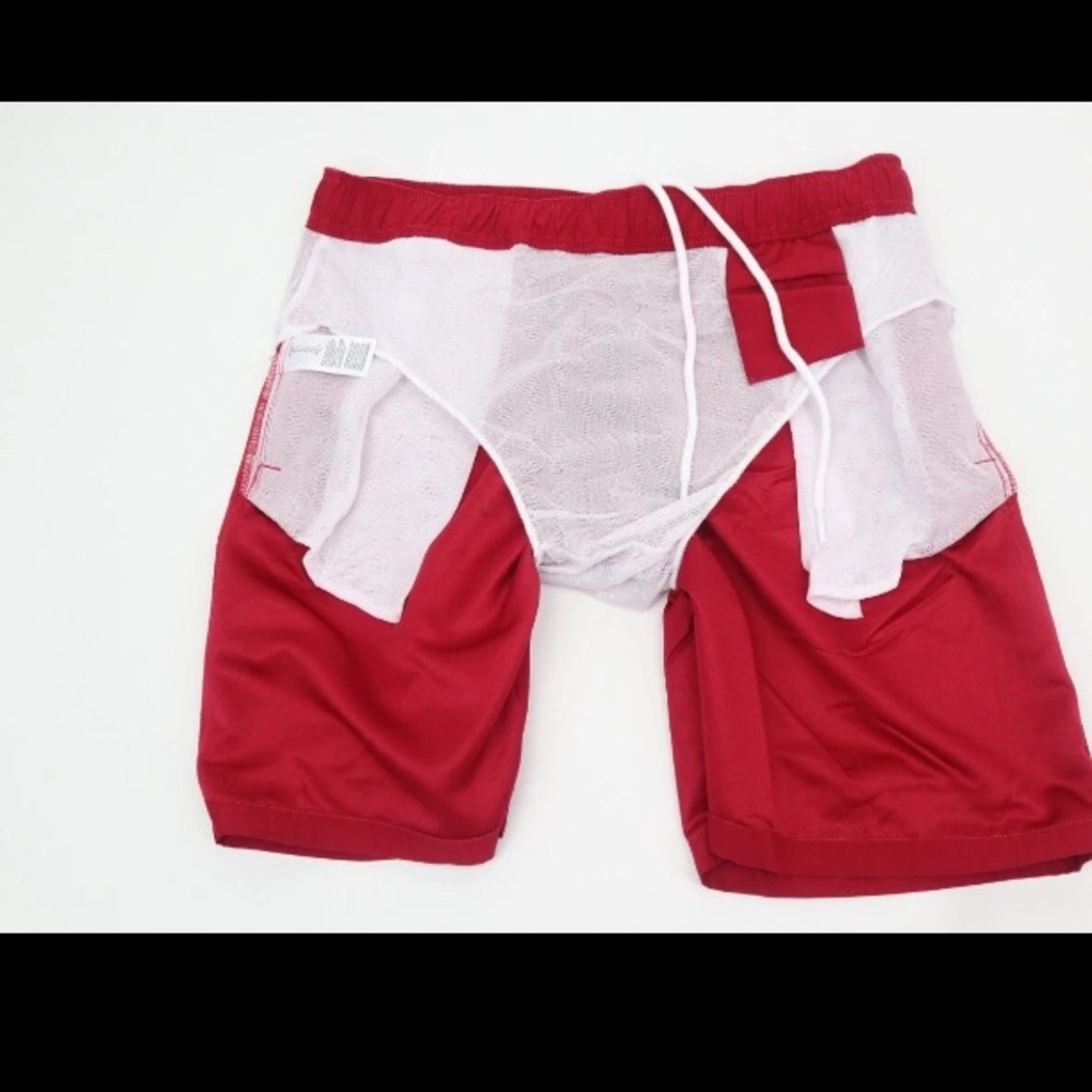 Amazon Essentials Men's 9" Quick-Dry Swim Trunk Shorts Red XXL - Picture 10 of 12